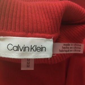 Calvin Klein Festive Red Turtleneck Sweater Size M